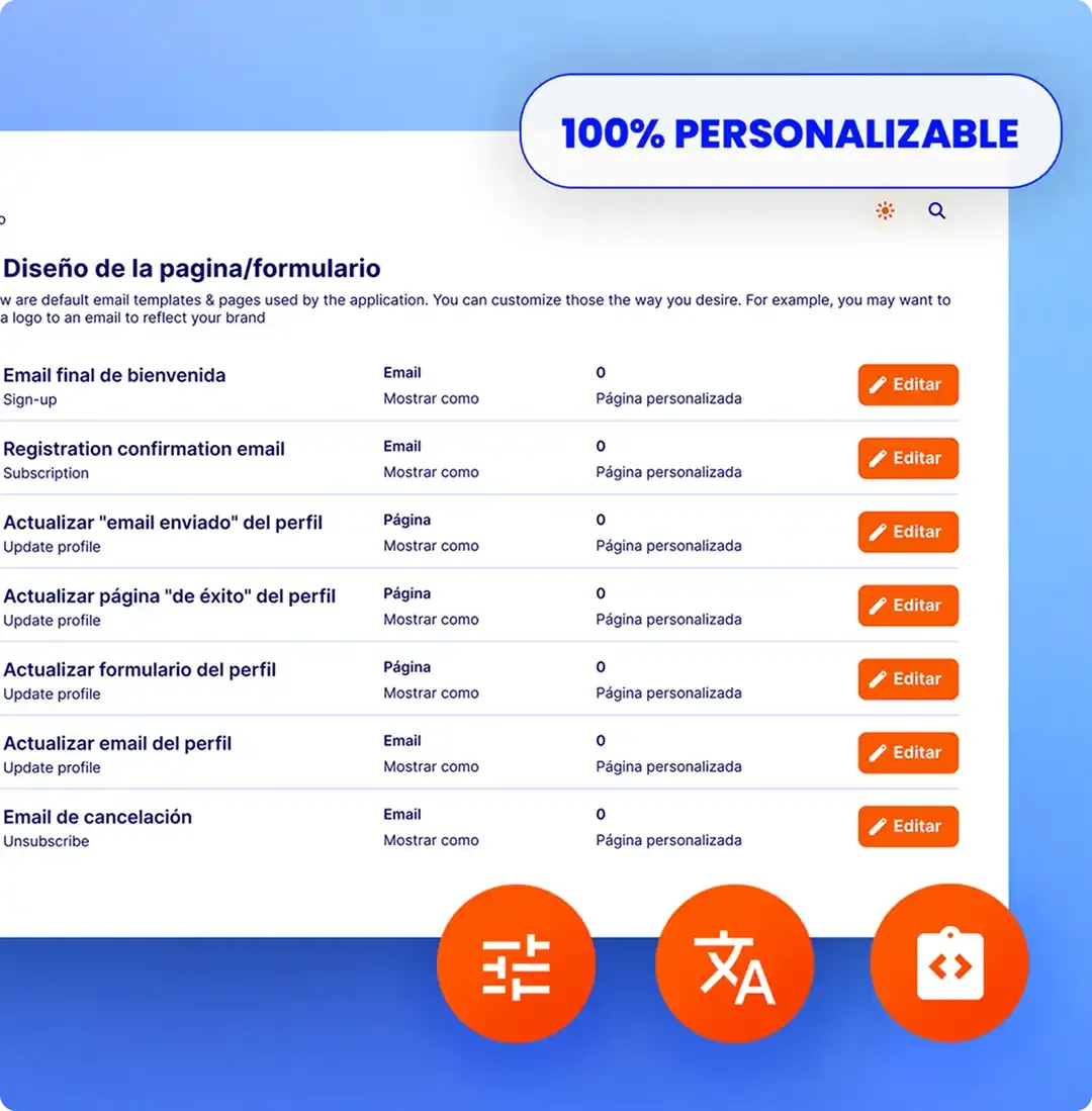 Customizing subscription pages and forms in Emboxia