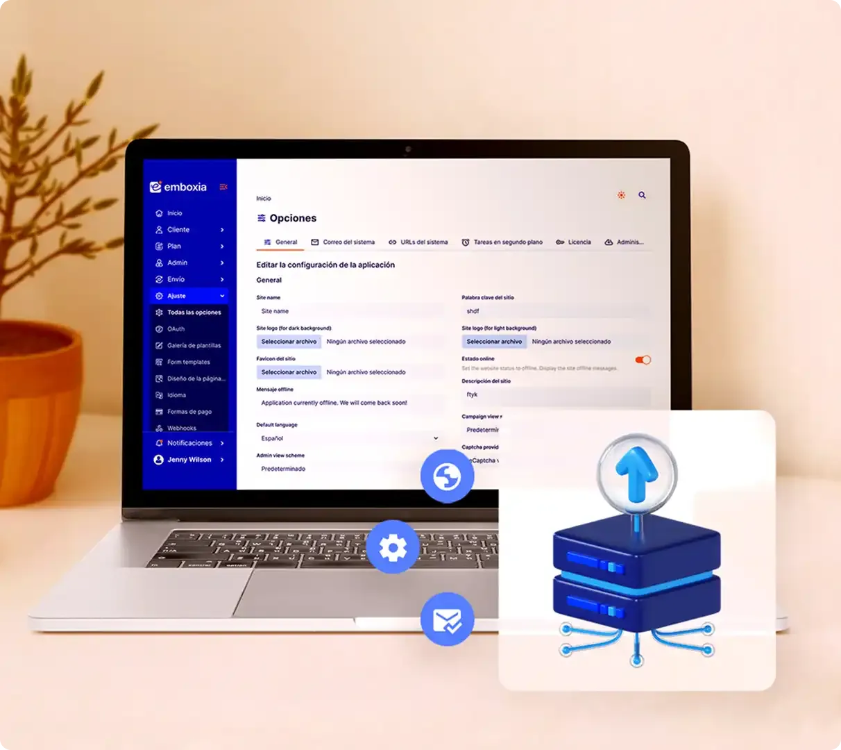 Custom SMTP server setup in Emboxia